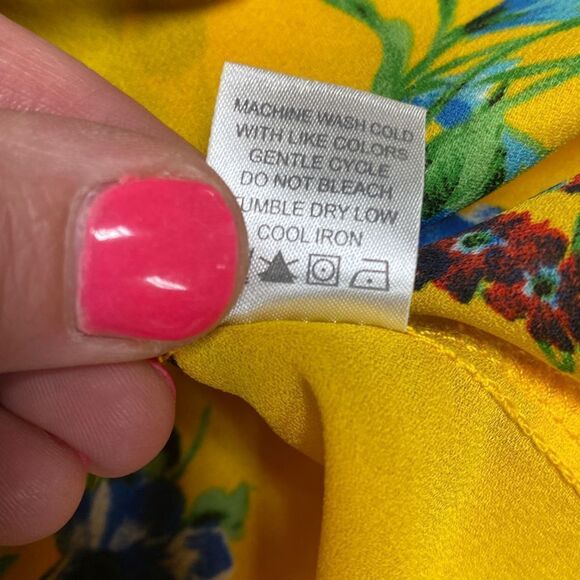 Mustard Floral Off Shoulder Top Size XL NWOT - Picture 6 of 6